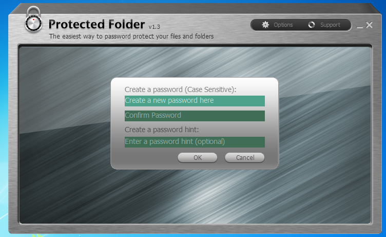 首次打开IObit Protected Folder(文件夹加密工具)