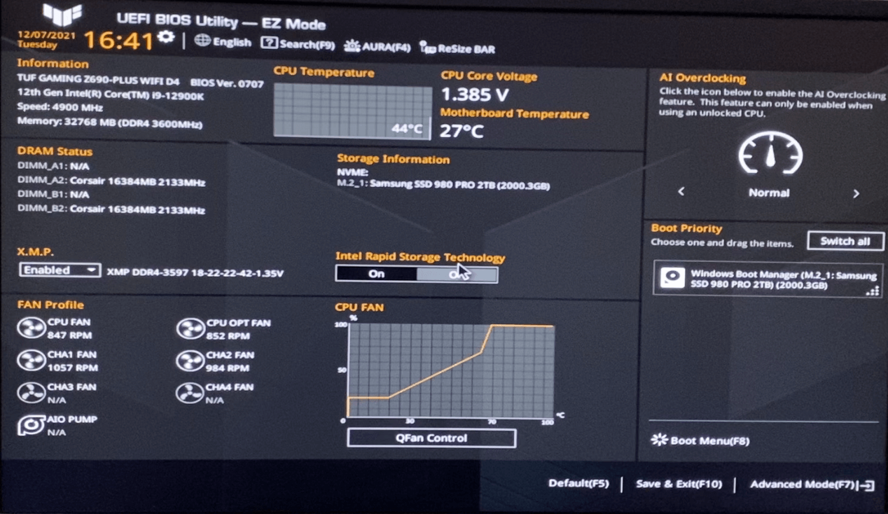 华硕Z690主板BIOS