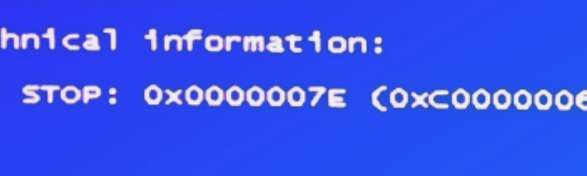 蓝屏代码：0x0000007E、0x0000008E