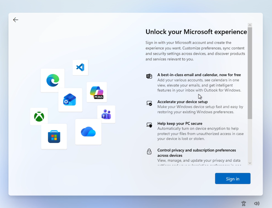 强制微软账户登录